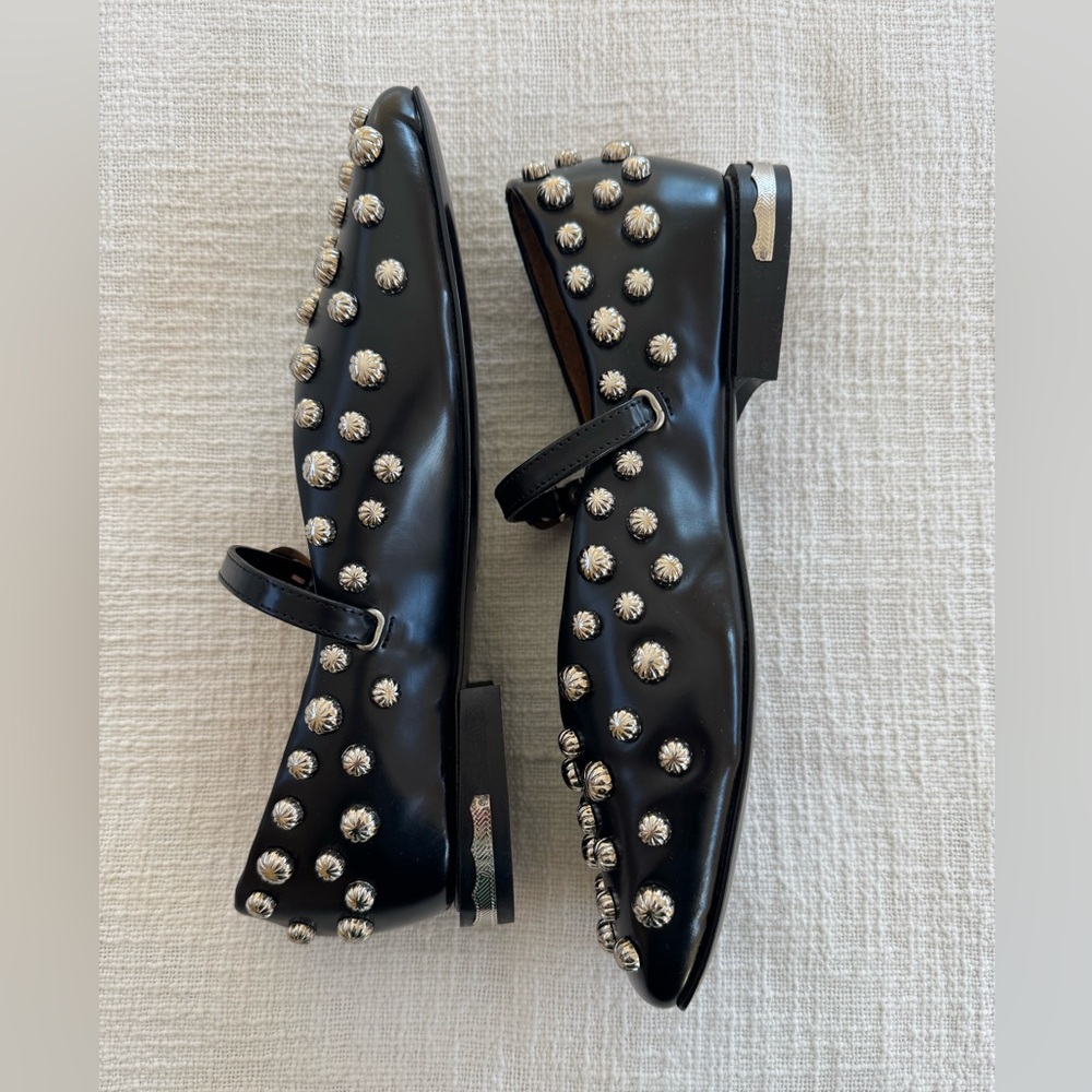 TOGA Pulla Black Studded Mary Jane Loafers - Picture 4 of 8
